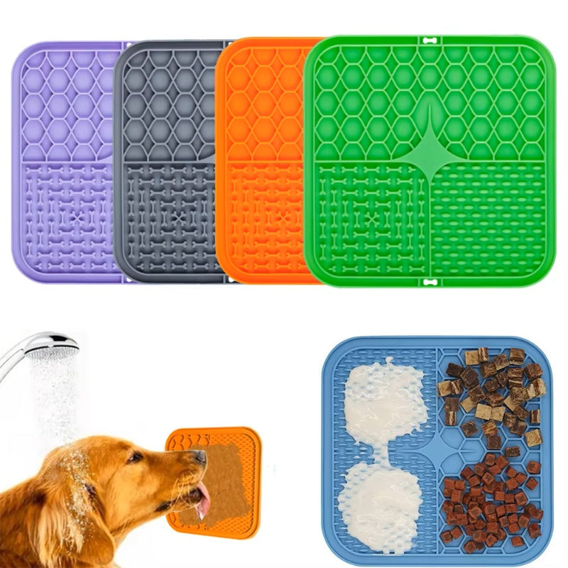 Silicone Licking Mat & Slow Feeder for Dogs – Training & Mealtime Fun