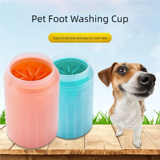 Portable Dog Paw Cleaner Cup – Soft Silicone Paw Washer for Muddy Paws