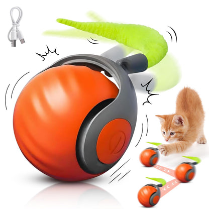 USB Rechargeable Smart Cat Ball with Fast-Tail Interactive Play