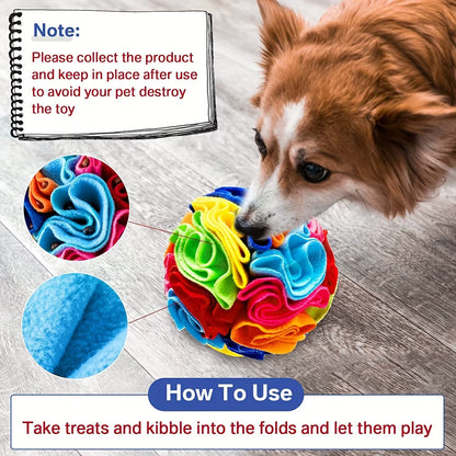 Interactive Felt Ball Dog Toy – Mental Stimulation & Nose Work