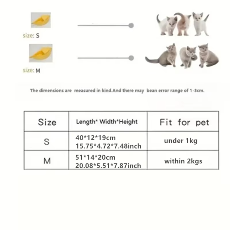 Banana-Shaped Cat Bed – Cozy & Fun Multicolor Pet Cushion
