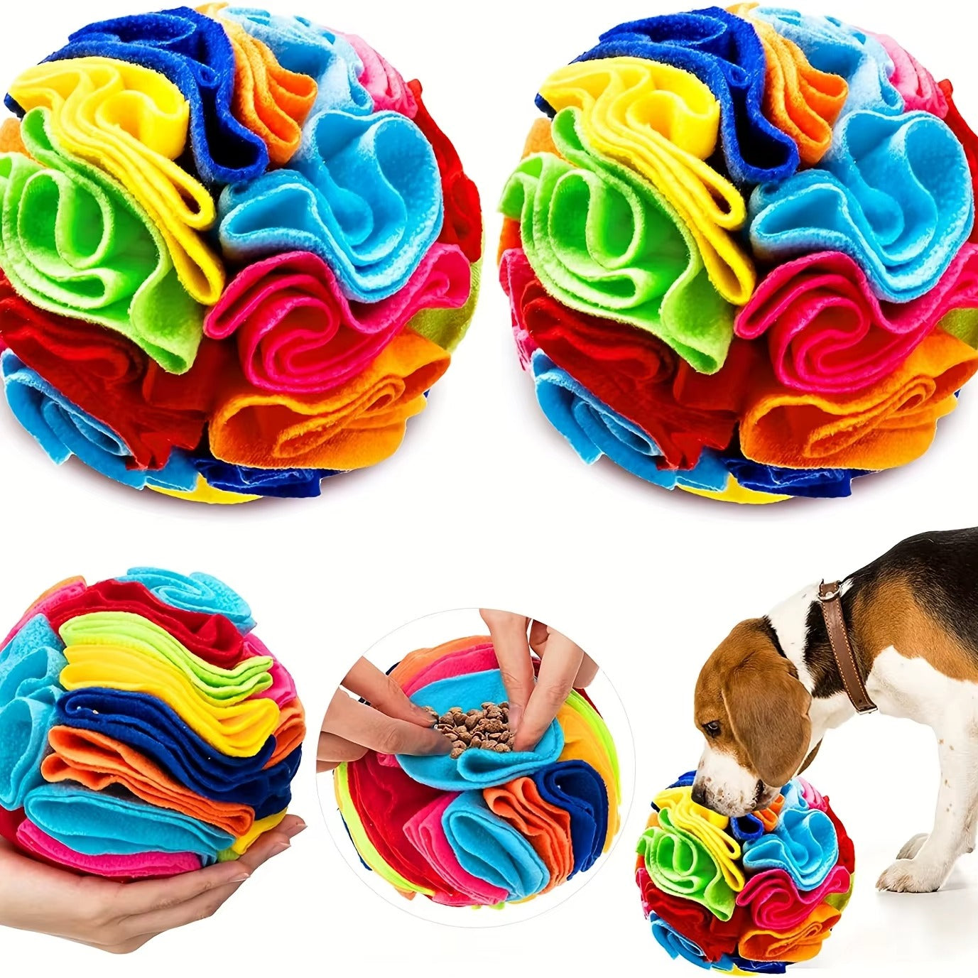 Interactive Felt Ball Dog Toy – Mental Stimulation & Nose Work