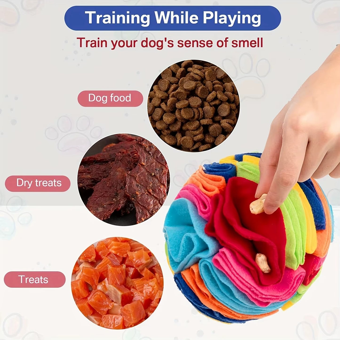 Interactive Felt Ball Dog Toy – Mental Stimulation & Nose Work